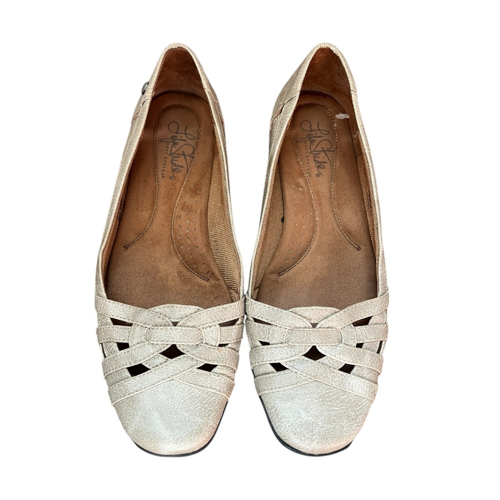 Women's LifeStride Diverse Flats Size 6.5 Taupe Business Casual Workwear